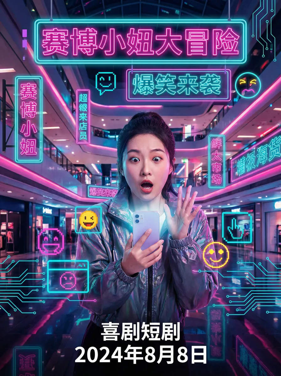 电视剧谁知女人心 搞笑喜剧短剧 - 赛博小妞大冒险海报
